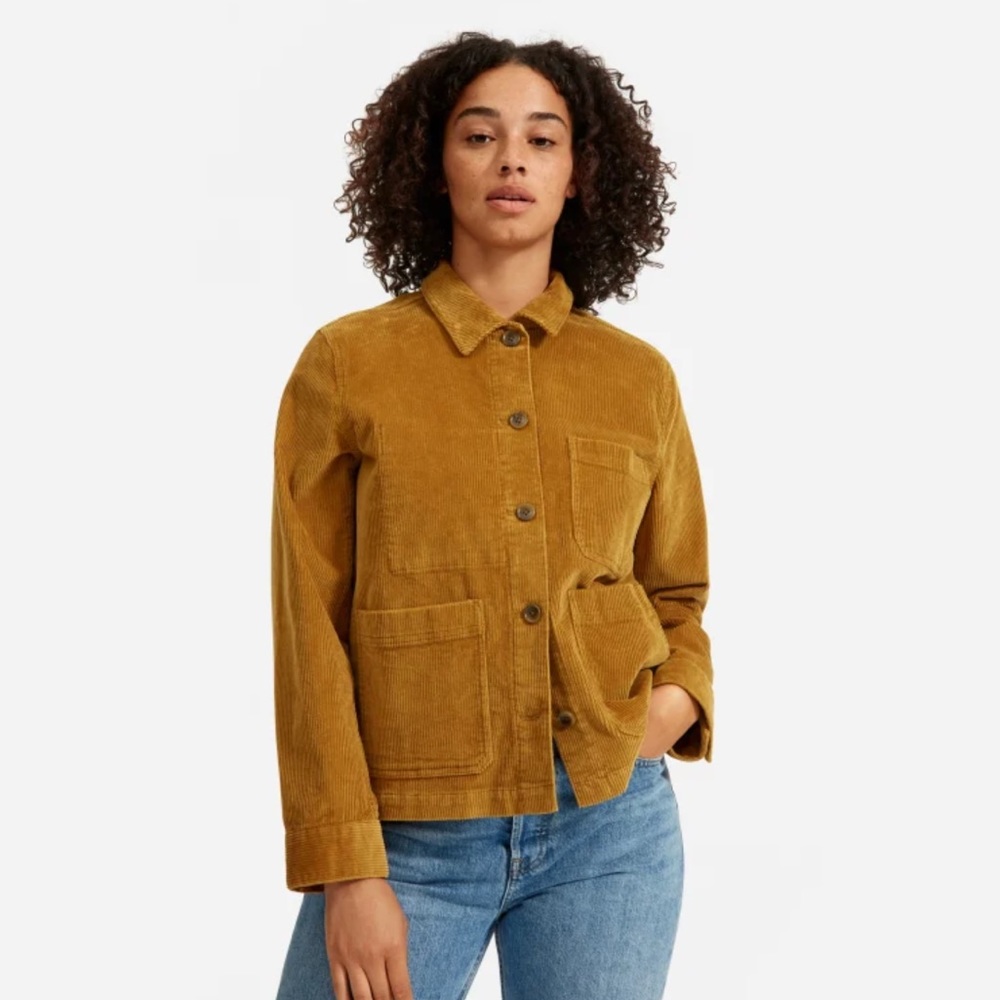Everlane Women’s Corduroy Chore Jacket, XS, Golden Brown